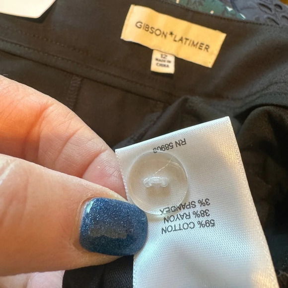 Gibson Latimer Black City Shorts Mid Rise Sz 12 - Picture 8 of 10